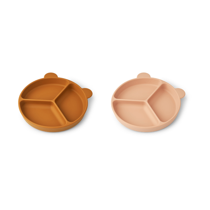 Talerz dziecięcy Stacy 2-szt., Mustard-tuscany rose mix Liewood