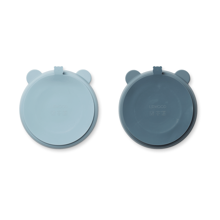 Talerz dziecięcy Stacy 2-szt., Sea blue-Whale blue Liewood
