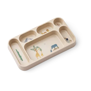 Talerz z 6 przegródkami Mosu 17x30 cm - All together-Sandy - Liewood