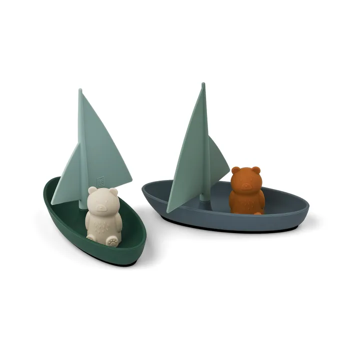 Zabawka do kąpieli Ensley, 2 łódki - Whale blue multi mix - Liewood