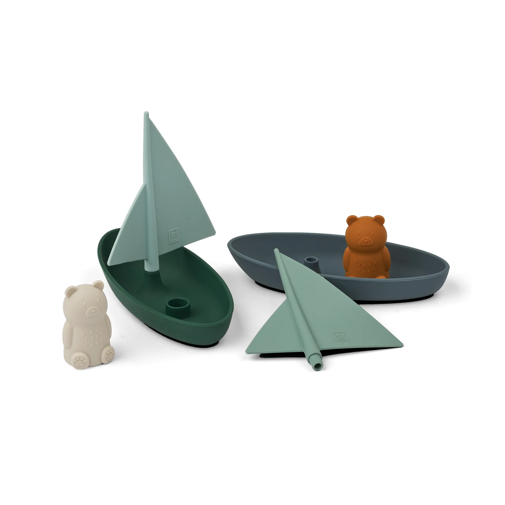 Zabawka do kąpieli Ensley, 2 łódki, Whale blue multi mix Liewood