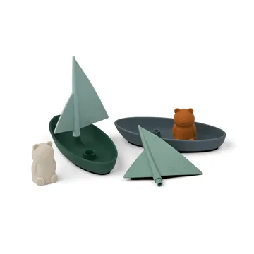 Zabawka do kąpieli Ensley, 2 łódki - Whale blue multi mix - Liewood