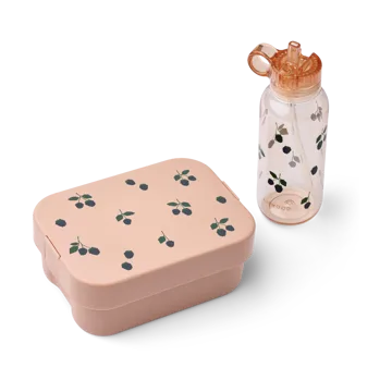 Zestaw pudełek śniadaniowych z nadrukiem Chelsey, 2 części - Berry-Pale Tuscany - Liewood