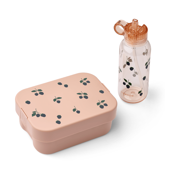 Zestaw pudełek śniadaniowych z nadrukiem Chelsey, 2 części - Berry-Pale Tuscany - Liewood