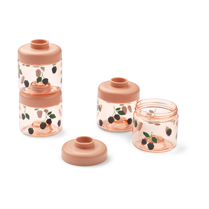 Zestaw słoiczków na jedzenie dla dzieci Dominique 100 ml - 4 szt. - Berry-Pale Tuscany - Liewood