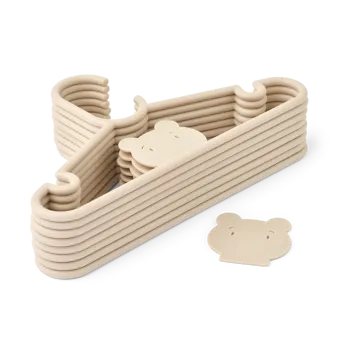 Zestaw wieszaków Falton Mr Bear, 8-pak - Mr bear-Sandy - Liewood