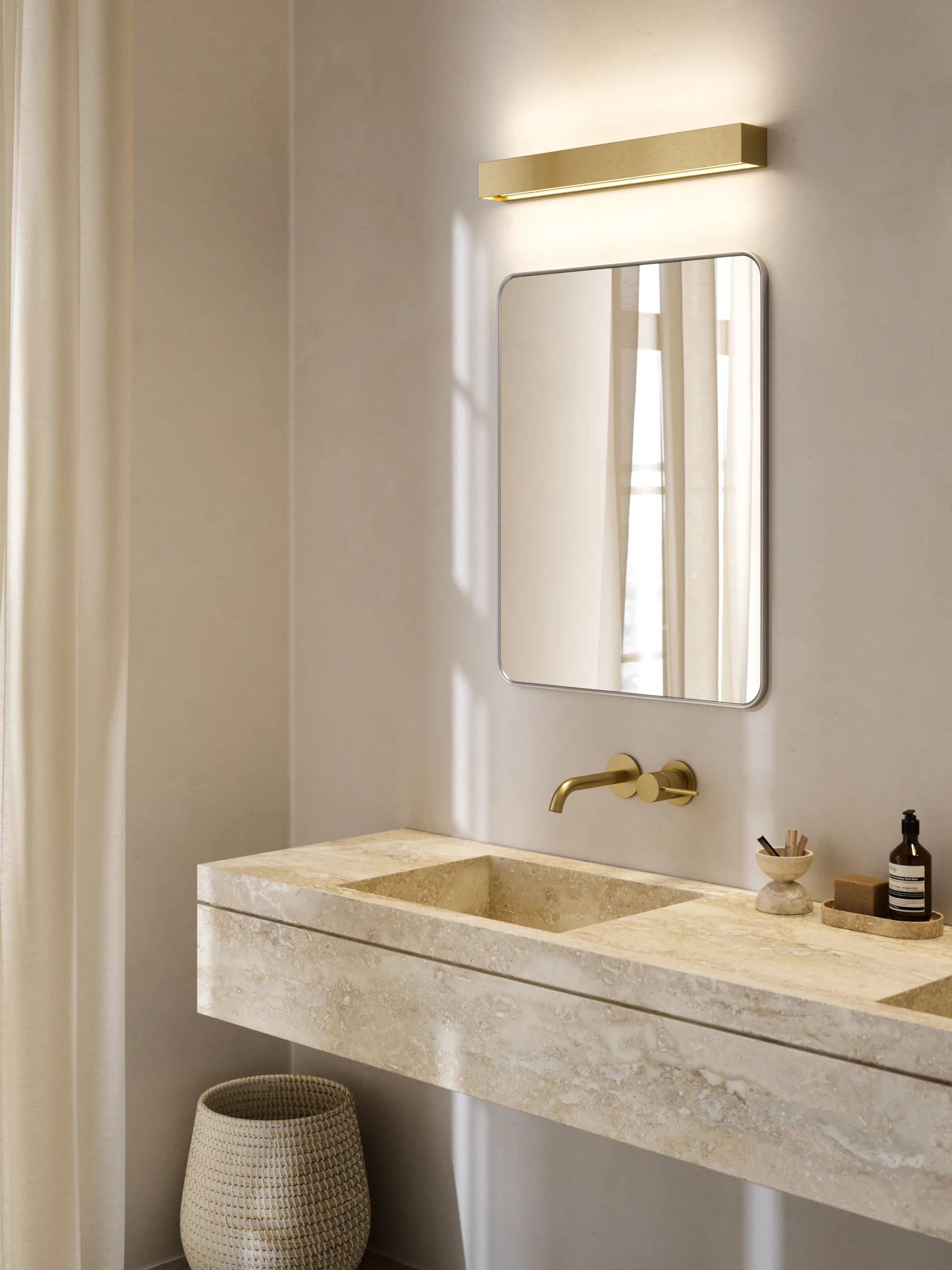 Kinkiet Linea W3 Switch Tune, Brass, 7x60 cm Light-Point