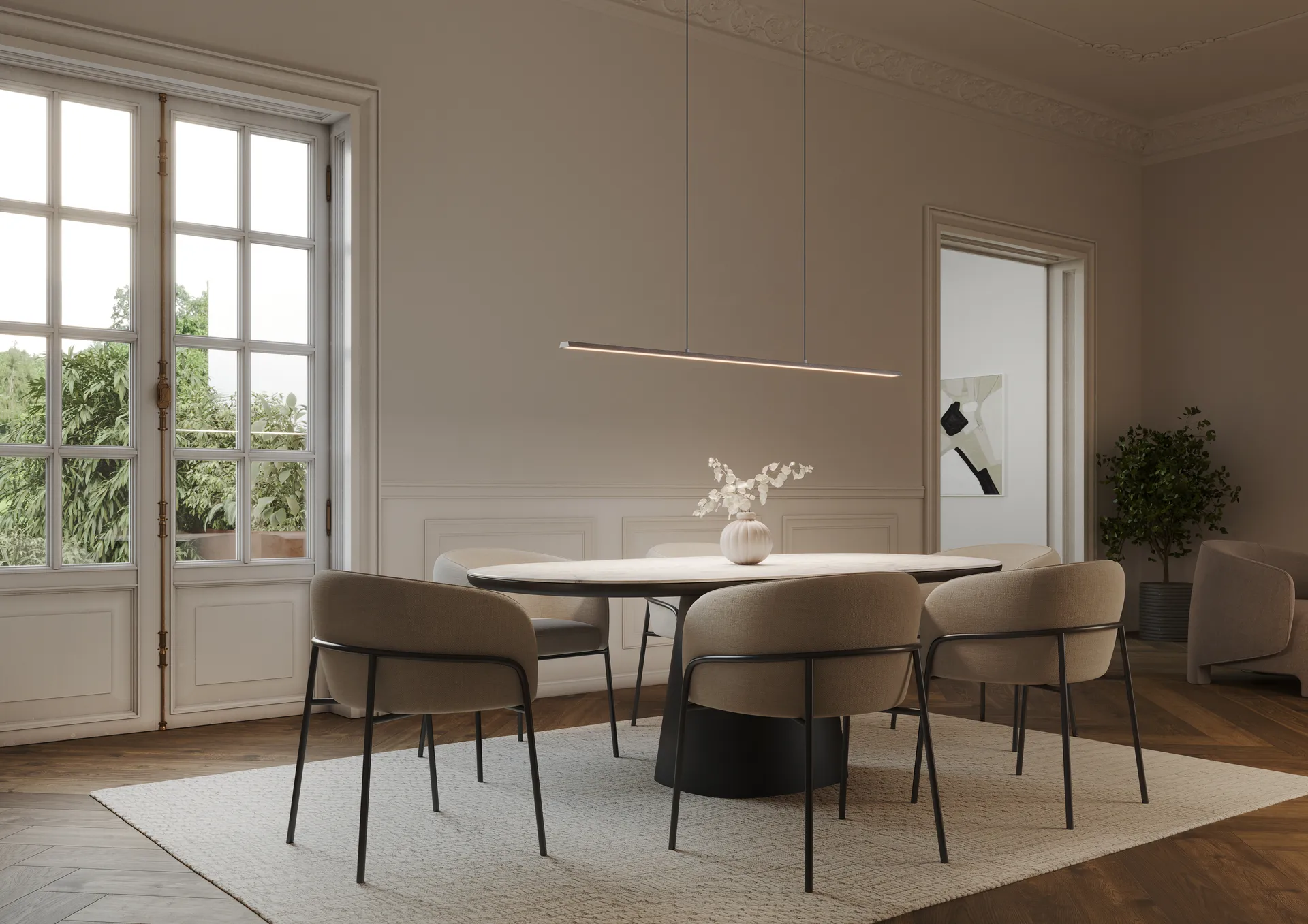 Lampa wisząca Slim S1500, Tytan Light-Point