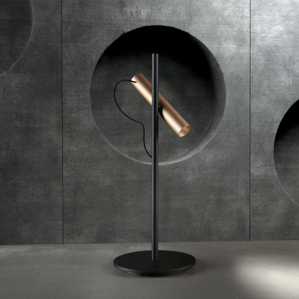Spirit T1 lampa stołowa, black/rose gold Light-Point