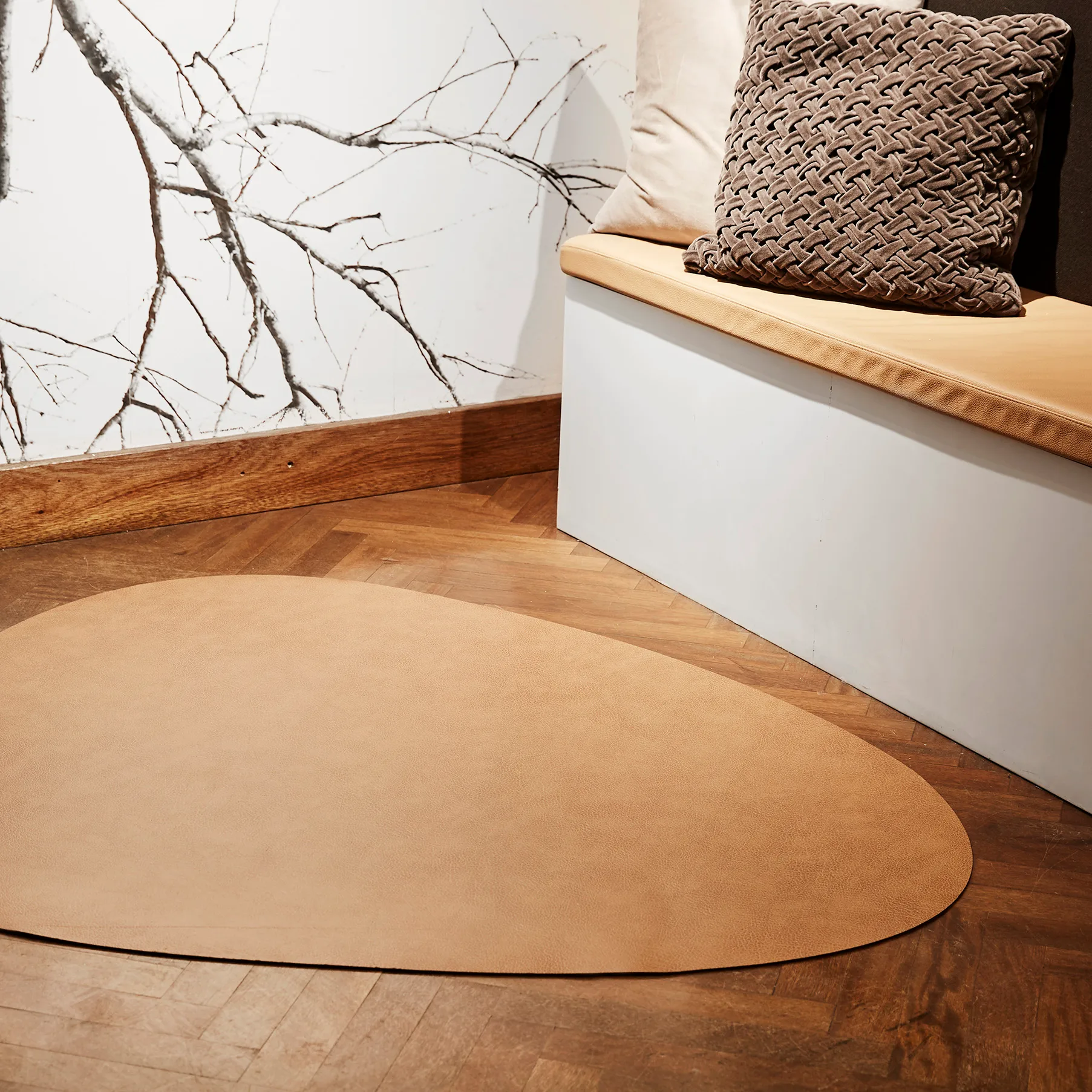 Curve Bull skórzany dywan XXL, Nature LIND DNA