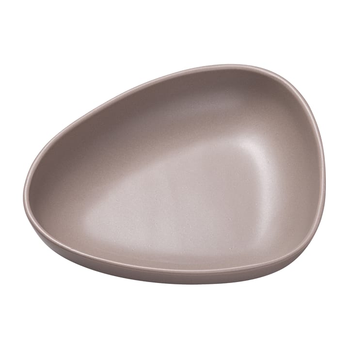 Curve Stoneware talerz głęboki 19x22 cm - Ciepła szarość - LIND DNA
