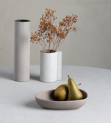 Curve Stoneware talerz głęboki 19x22 cm - Ciepła szarość - LIND DNA