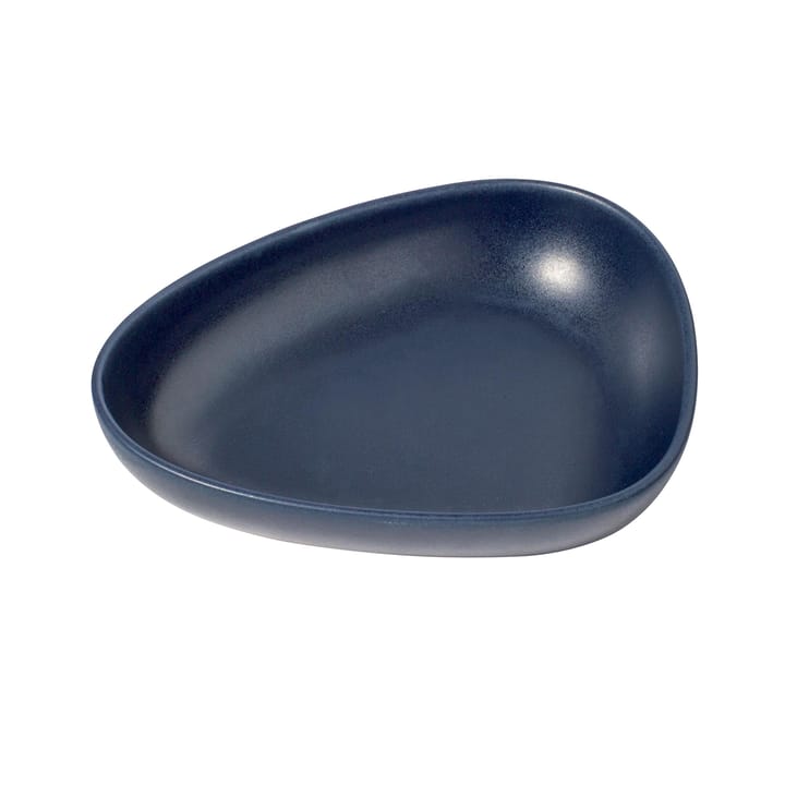 Curve Stoneware talerz głęboki 19x22 cm - Navy blue - LIND DNA