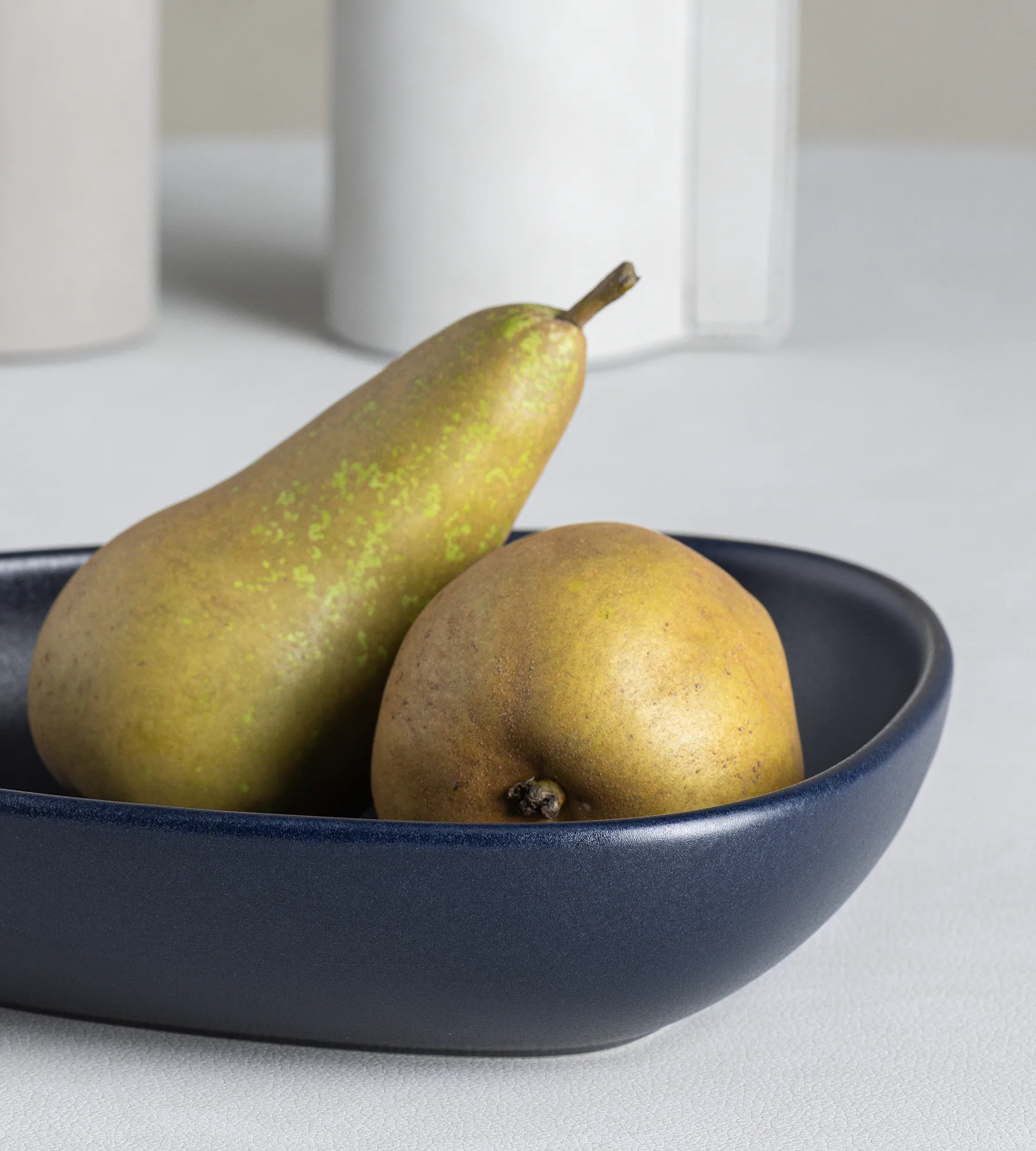 Curve Stoneware talerz głęboki 19x22 cm, Navy blue LIND DNA