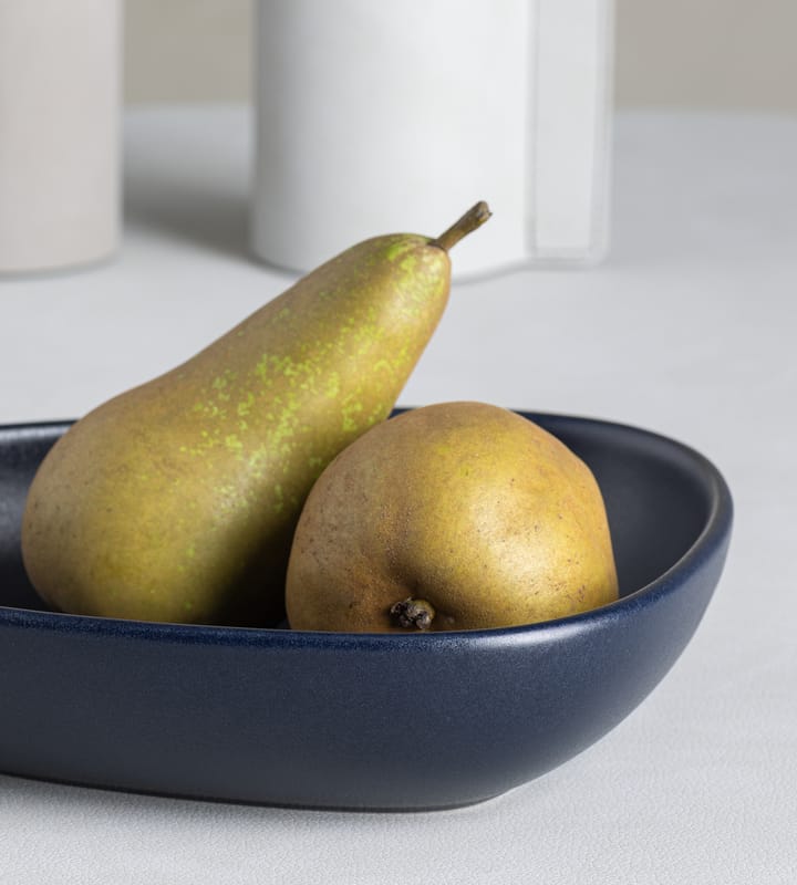 Curve Stoneware talerz głęboki 19x22 cm, Navy blue LIND DNA
