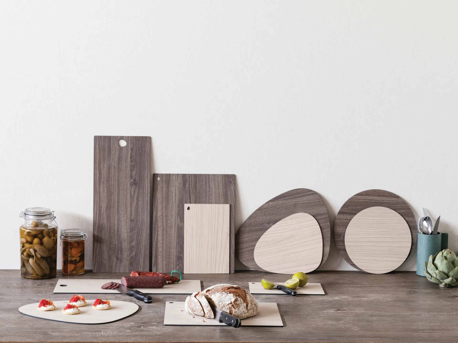 Cut & Serve kwadratowa deska do krojenia L, Jesion LIND DNA