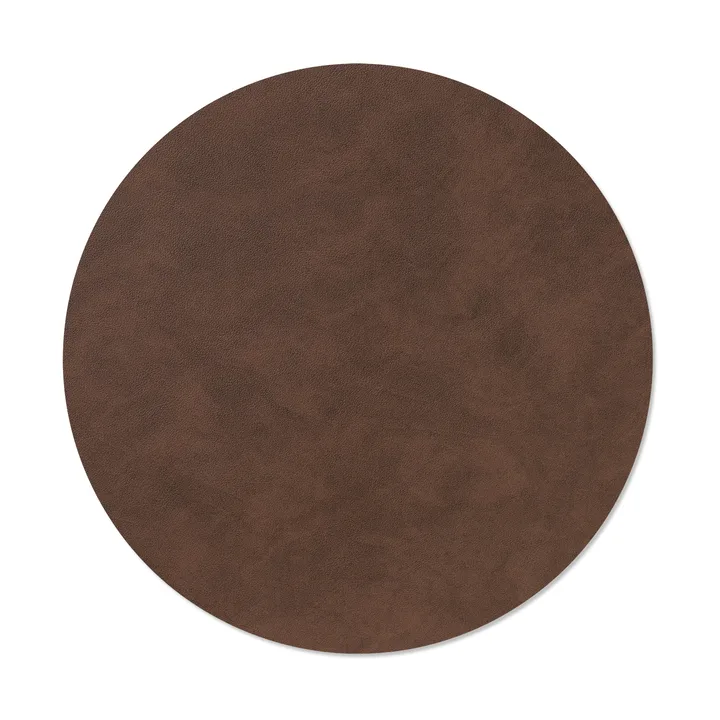 Mata stołowa Nupo circle XL - Ciemny brąz, Ø40 cm - LIND DNA