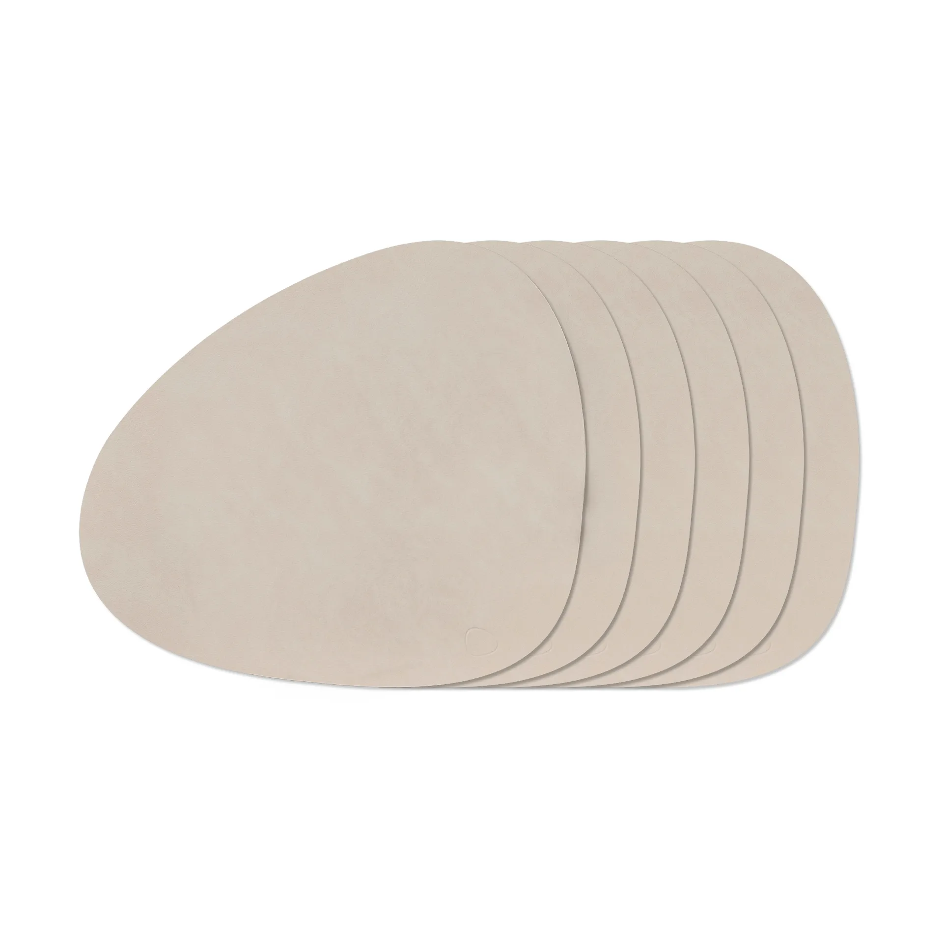 Nupo Curve zestaw podkładek na stół, Oyster White, 6-pak LIND DNA