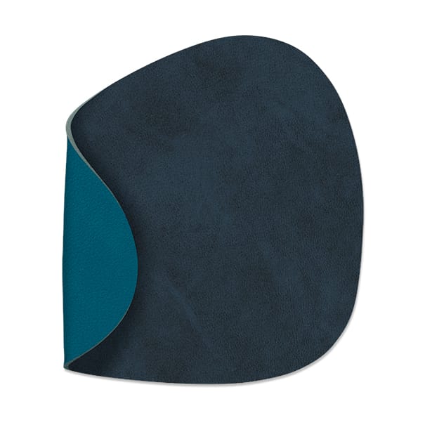 Nupo podstawki na szklanki dwustronne curve 1 szt. - Midnight blue-petrol - LIND DNA