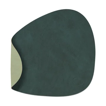 Nupo table tray dwustronna zaokrąglona S 1 szt. - Dark green-olive green, 28x24 cm - LIND DNA