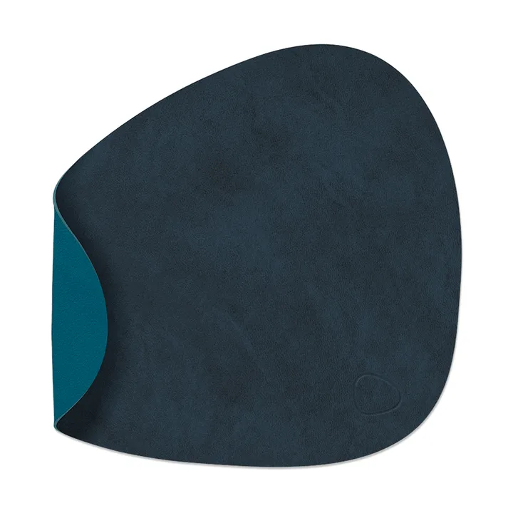 Nupo table tray dwustronna zaokrąglona S 1 szt. - Midnight blue-petrol, 28x24 cm - LIND DNA