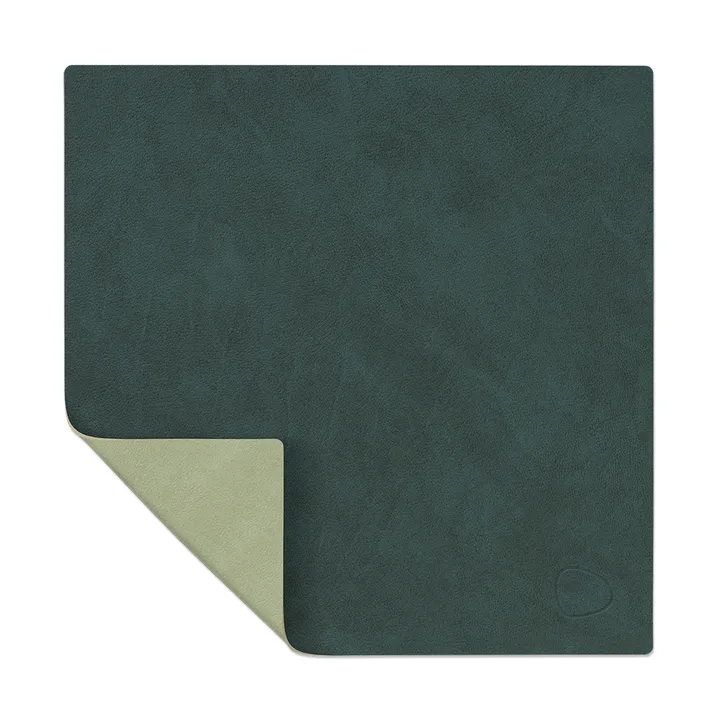 Nupo taca stołowa kwadratowa dwustronna S 1 szt. - Dark green-olive green, 28x28 cm - LIND DNA