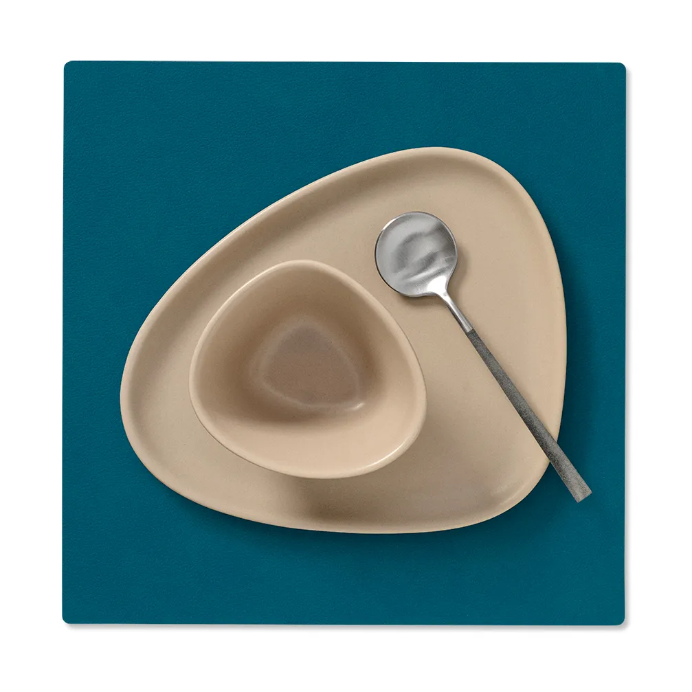 Nupo taca stołowa kwadratowa dwustronna S 1 szt., Midnight blue-petrol LIND DNA