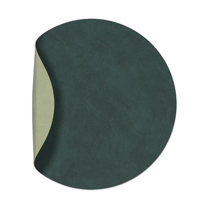 Nupo taca stołowa okrągła dwustronna M 1 szt. - Dark green-olive green, Ø30 cm - LIND DNA
