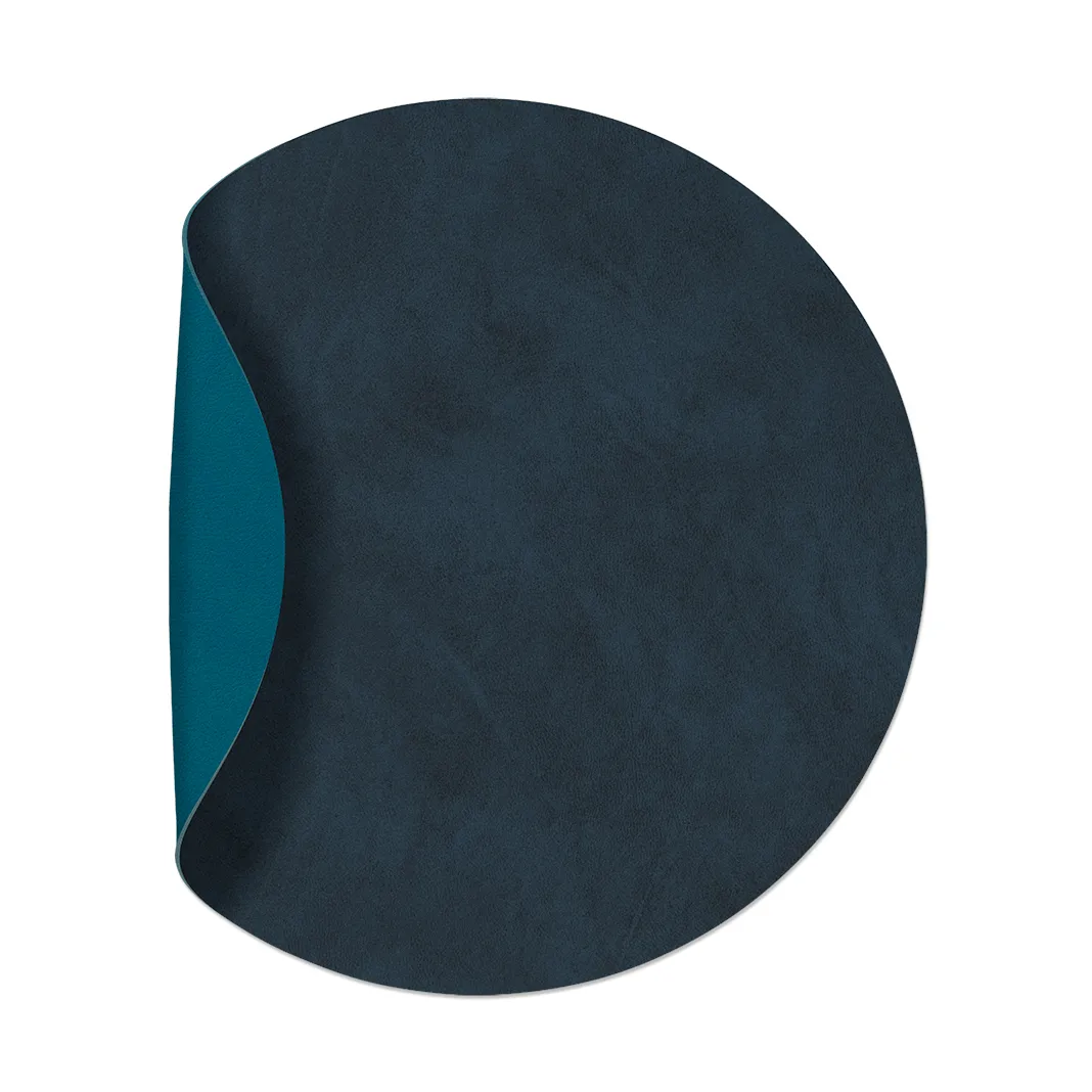 Nupo taca stołowa okrągła dwustronna M 1 szt., Midnight blue-petrol, Ø30 cm LIND DNA