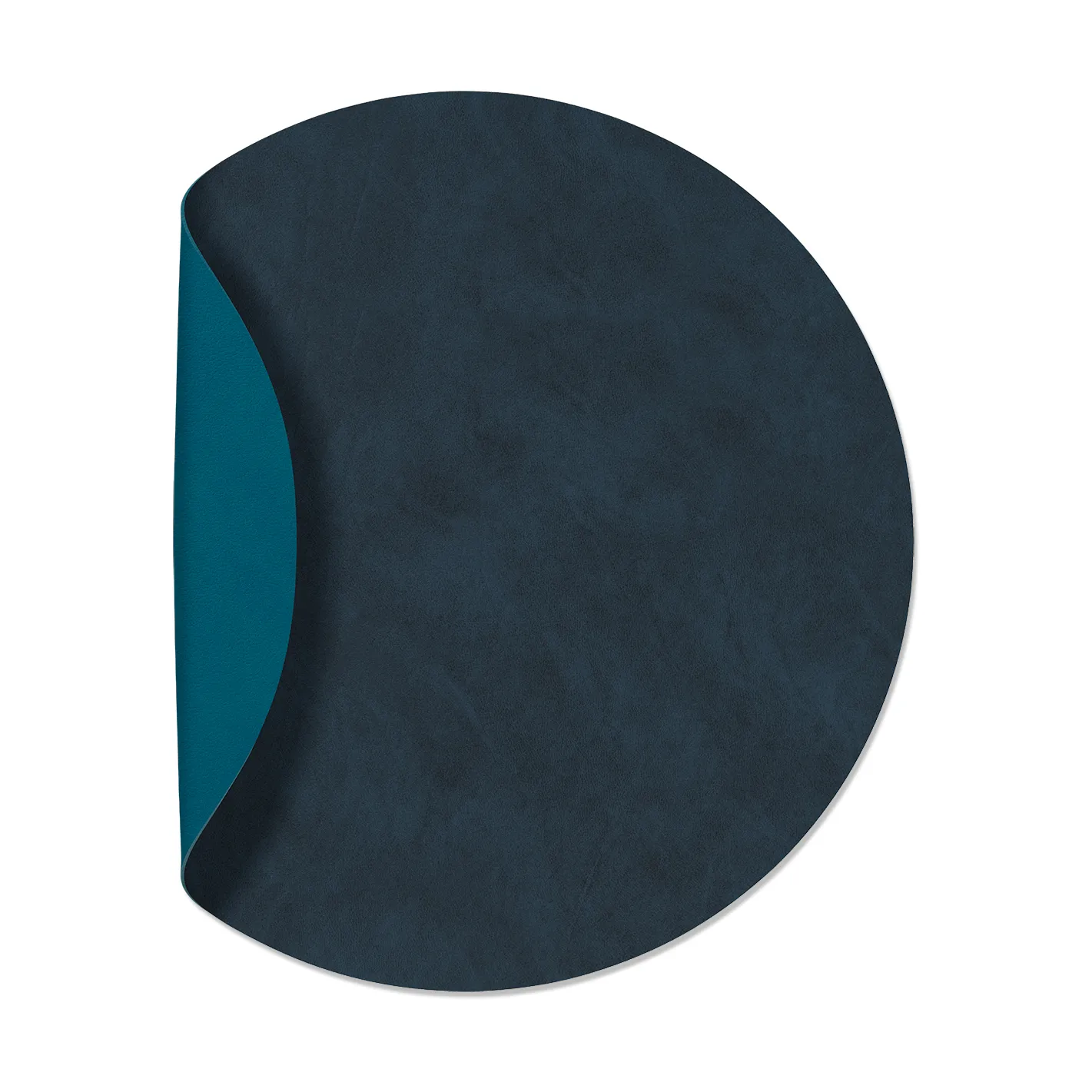 Nupo taca stołowa okrągła dwustronna XL 1 szt., Midnight blue-petrol, Ø40 cm LIND DNA