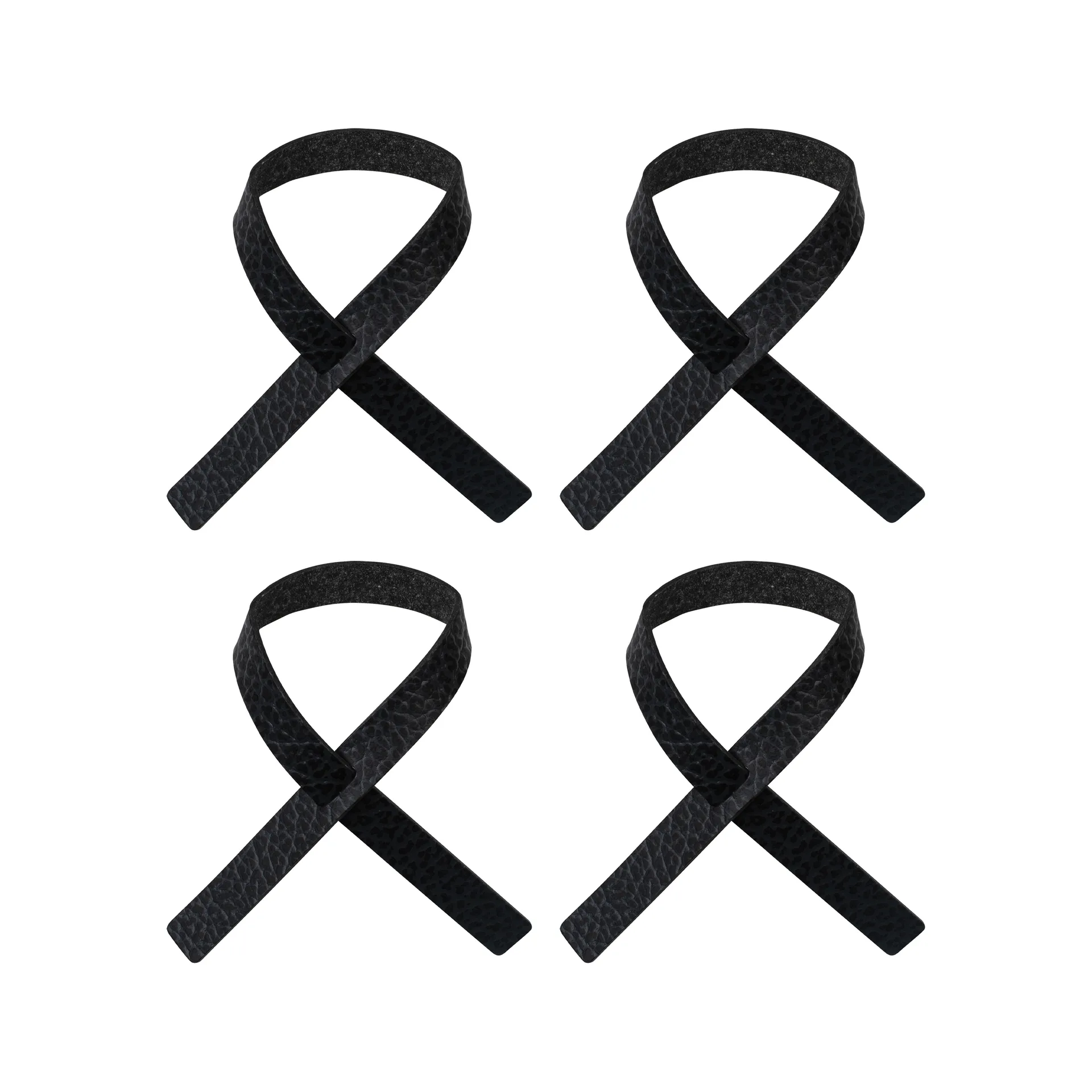 Pierścień na serwetki Loop 4-pak, Czarny antracyt LIND DNA