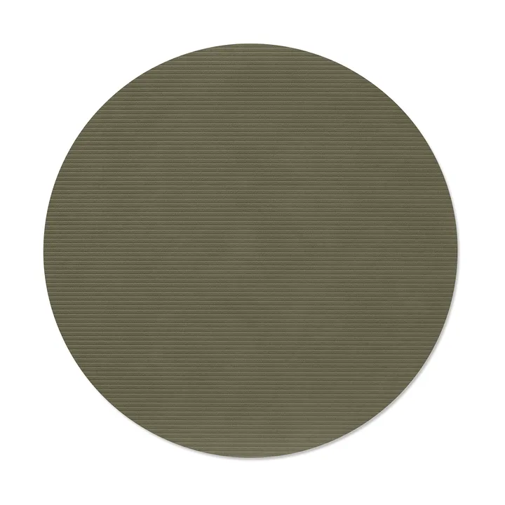 Podkładka na stół Corduroy - Army green, circle, L, Ø38 cm - LIND DNA