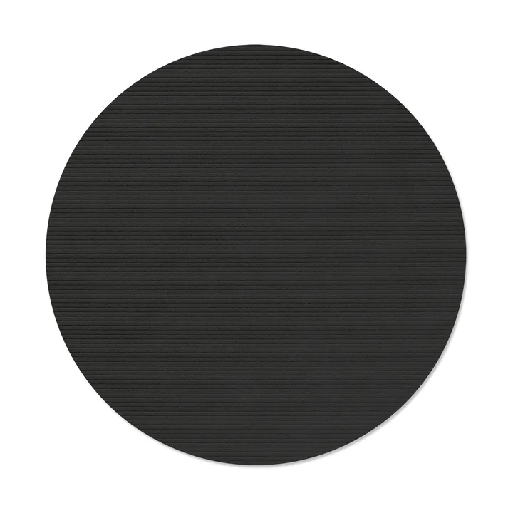 Podkładka na stół Corduroy - Black ink, circle, L, Ø38 cm - LIND DNA
