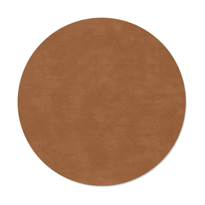 Podkładka na stół Corduroy - Nature, circle, L, Ø38 cm - LIND DNA