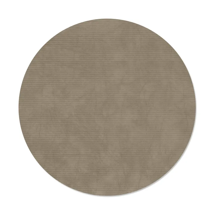 Podkładka na stół Corduroy - Nomad grey, circle, L, Ø38 cm - LIND DNA