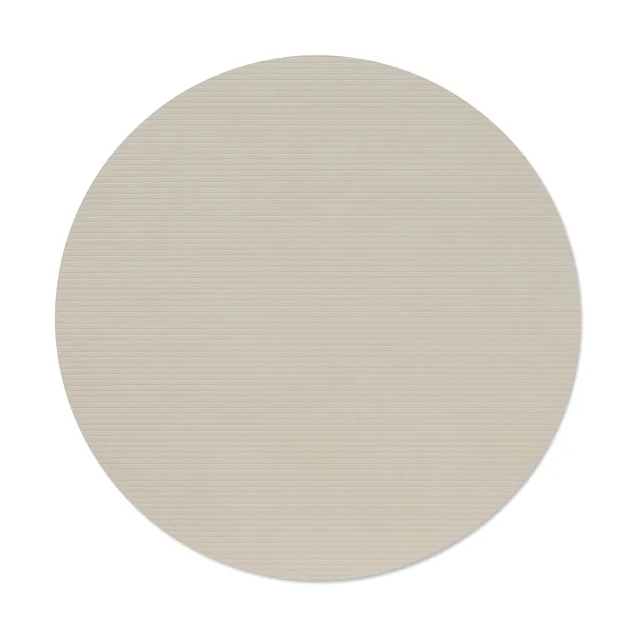 Podkładka na stół Corduroy - Oyster white, circle, L, Ø38 cm - LIND DNA