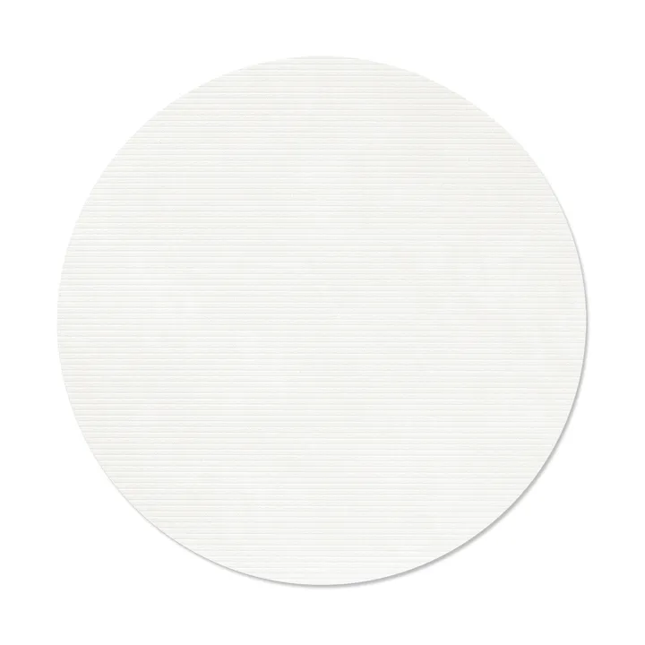 Podkładka na stół Corduroy - Pure white, circle, L, Ø38 cm - LIND DNA