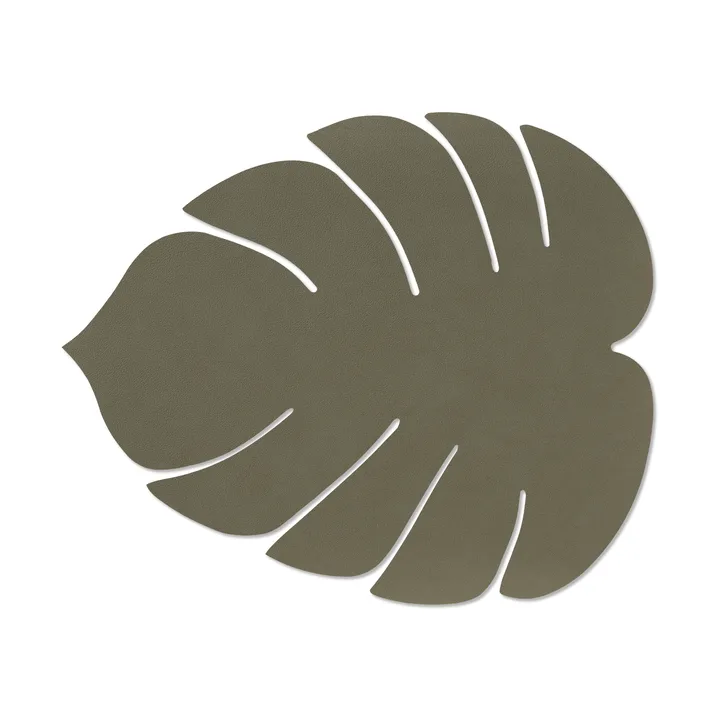 Podkładka na stół Monstera Leaf Nupo L - Army green, 42x35 cm - LIND DNA