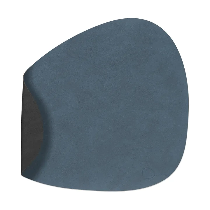 Podkładka na stół Nupo Curve, dwustronna - Dark blue-black (granat-czarna), 44x37 cm - LIND DNA