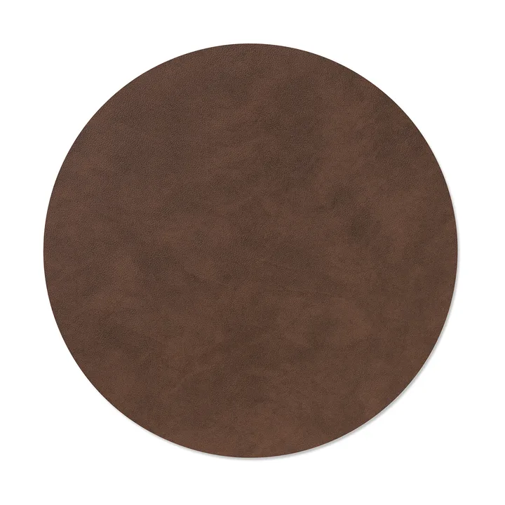 Podkładka na stół Nupo - Dark brown, circle, L, Ø38 cm - LIND DNA