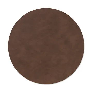 Podkładka na stół Nupo - Dark brown, circle, L - LIND DNA