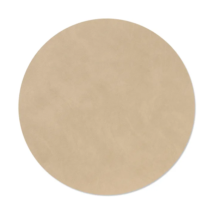 Podkładka na stół Nupo - Sand, circle, L, Ø38 cm - LIND DNA