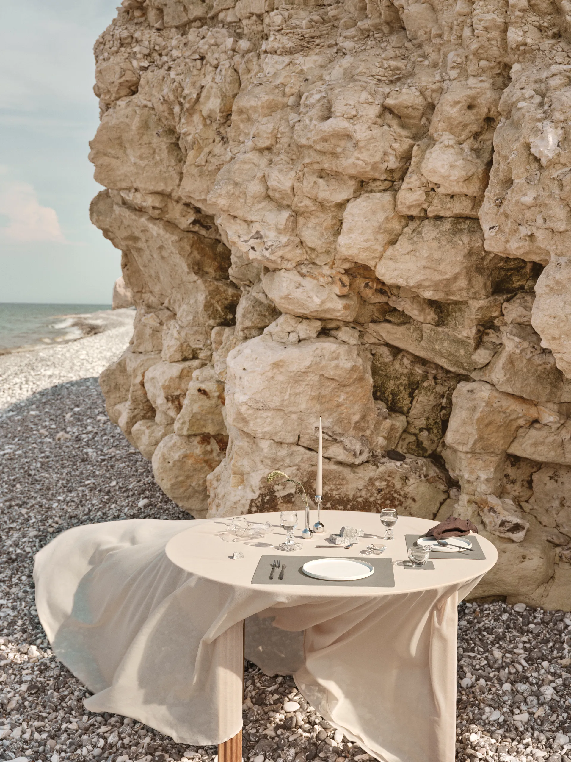 Podkładka na stół Nupo Square L, dwustronna, Jasnoszara-szary antracyt LIND DNA