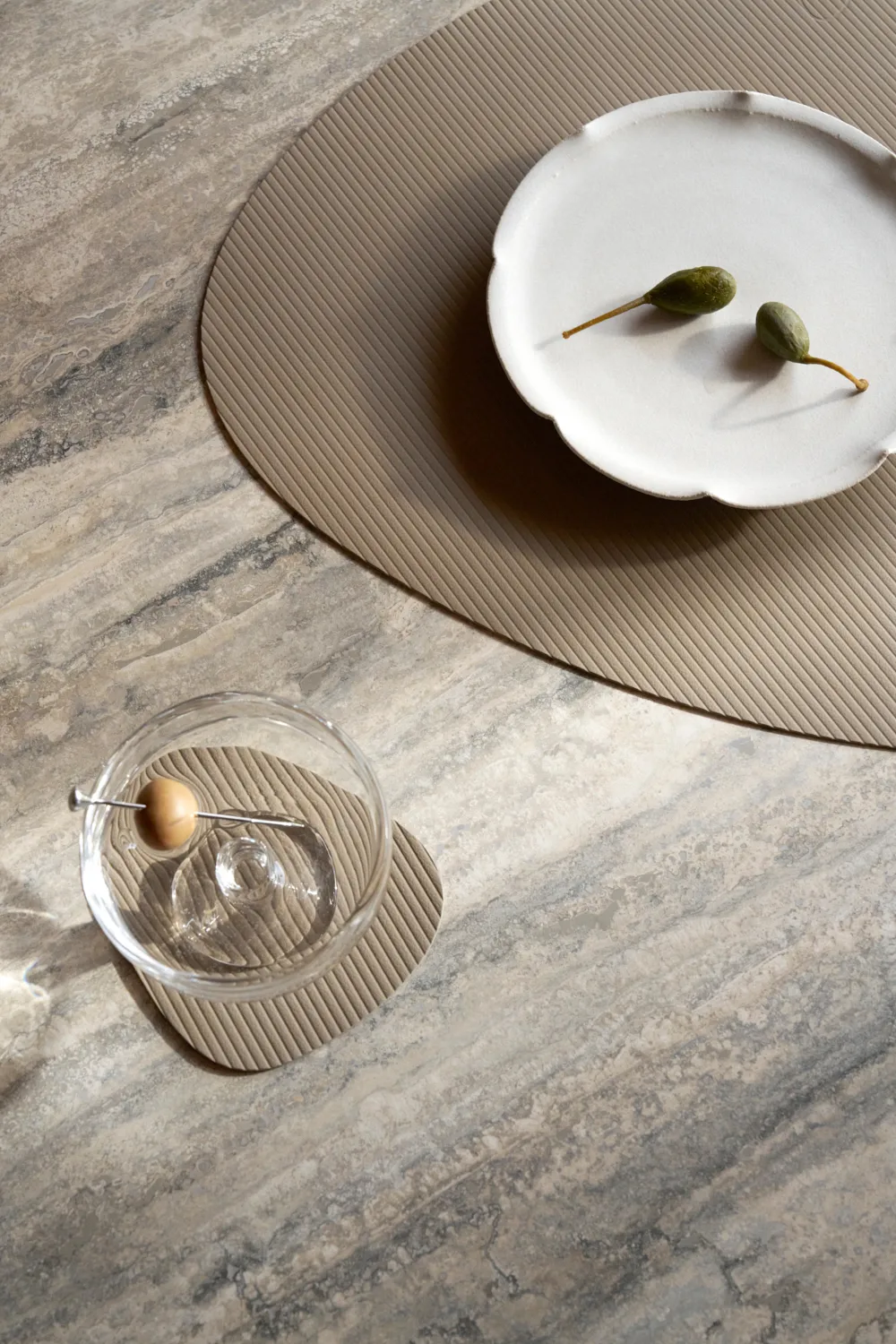 Podkładka pod szklankę Corduroy curve, Clay Brown LIND DNA