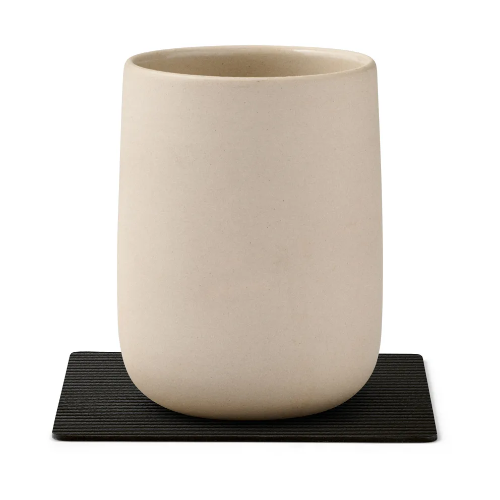 Podkładka pod szklankę Corduroy square, Black ink LIND DNA