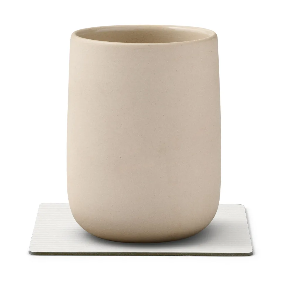 Podkładka pod szklankę Corduroy square, Pure white LIND DNA