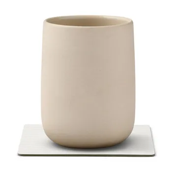 Podkładka pod szklankę Corduroy square - Pure white - LIND DNA