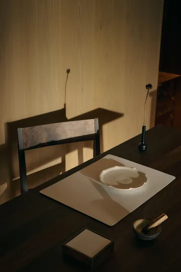 Podkładka pod szklankę Corduroy square - Pure white - LIND DNA