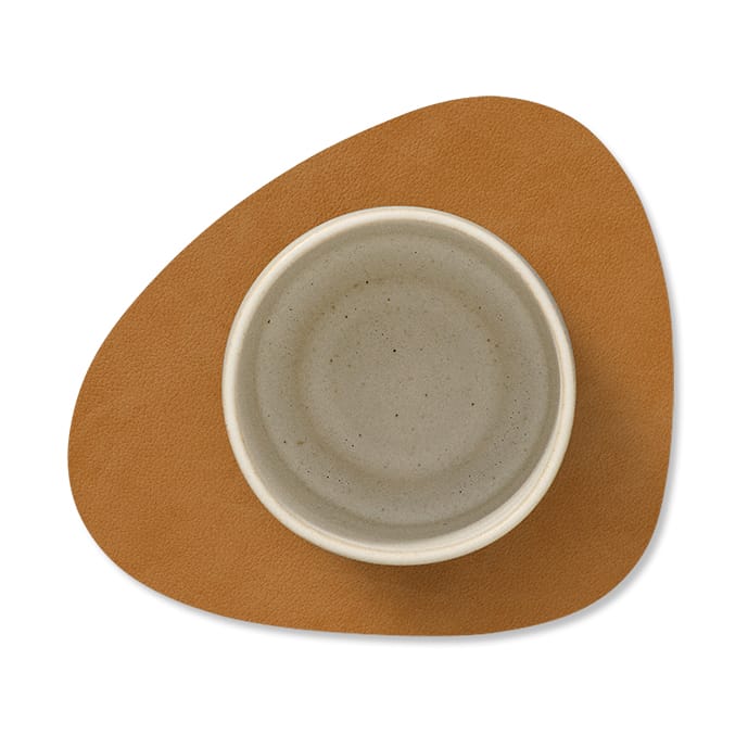 Podkładka pod szklankę Nupo Curve, Burned curry (ziemnożółta) LIND DNA