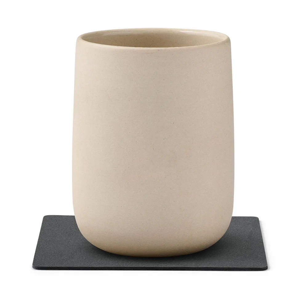 Podkładka pod szklankę Nupo Square, dwustronna, szary antracyt-jasnoszary LIND DNA